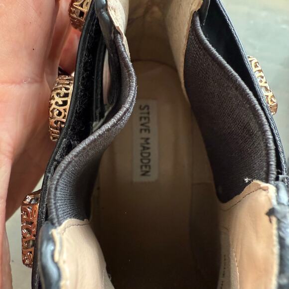 Steve Madden Black Amulet Ankle Boot Sz 9 - Picture 6 of 11